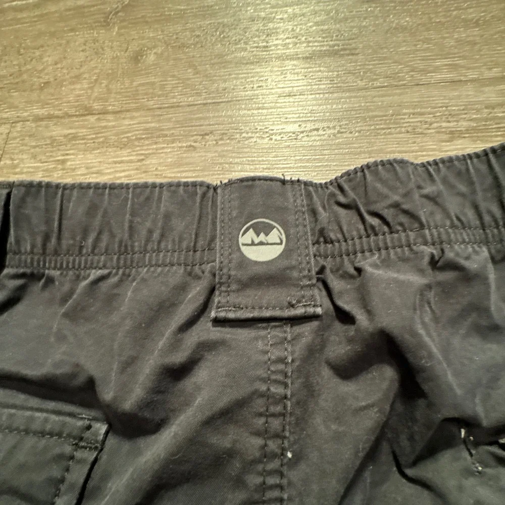 Wrangler Cargo Shorts Mens 38 Black Cotton Blend Hiking Fishing 8